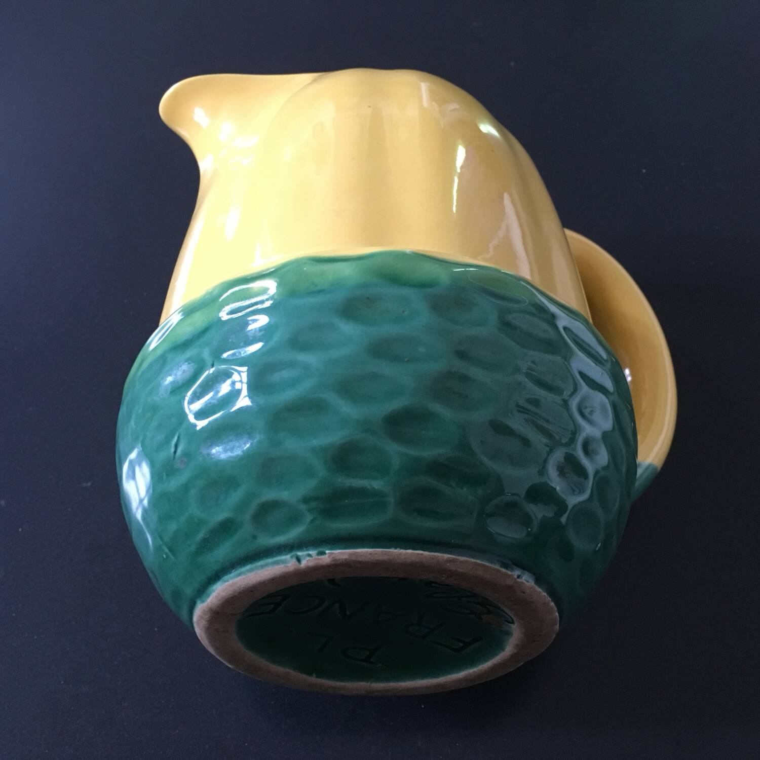 Green ceramic soup tureen