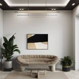 Large abstract painting BW1 100x73cm