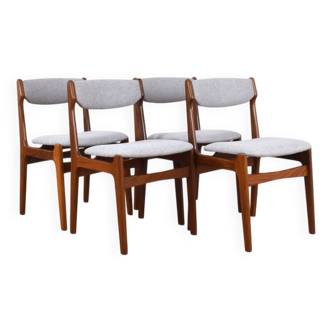 Mid-Century Danish Teak Dining Chairs by Erik Buch, 1960s, Set of 4