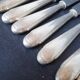 12 WMF knives + silver metal hallmarks from the 1940s
