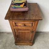 Rustic oak bedside table 1900