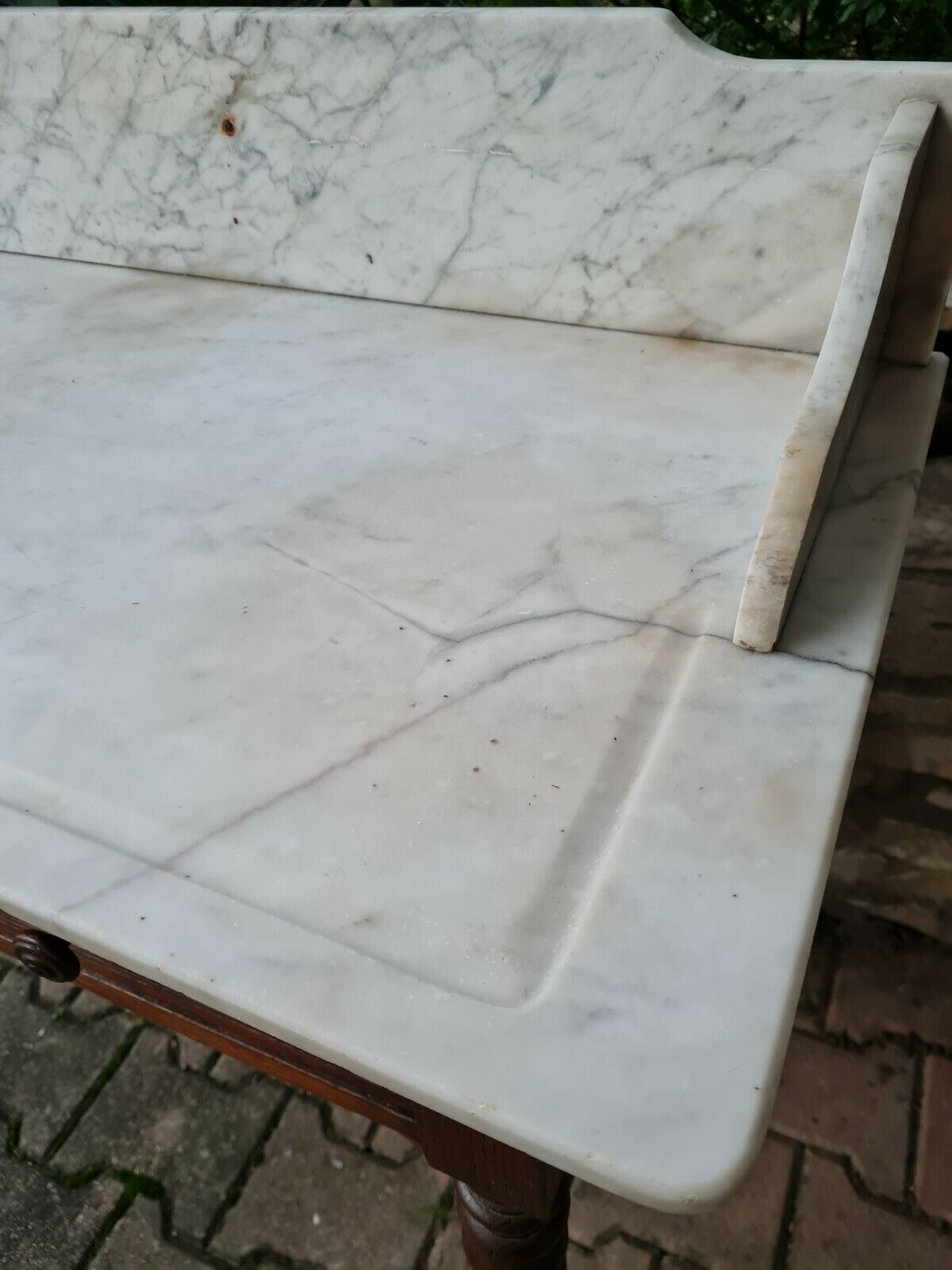 Toilet cabinet with marble plate