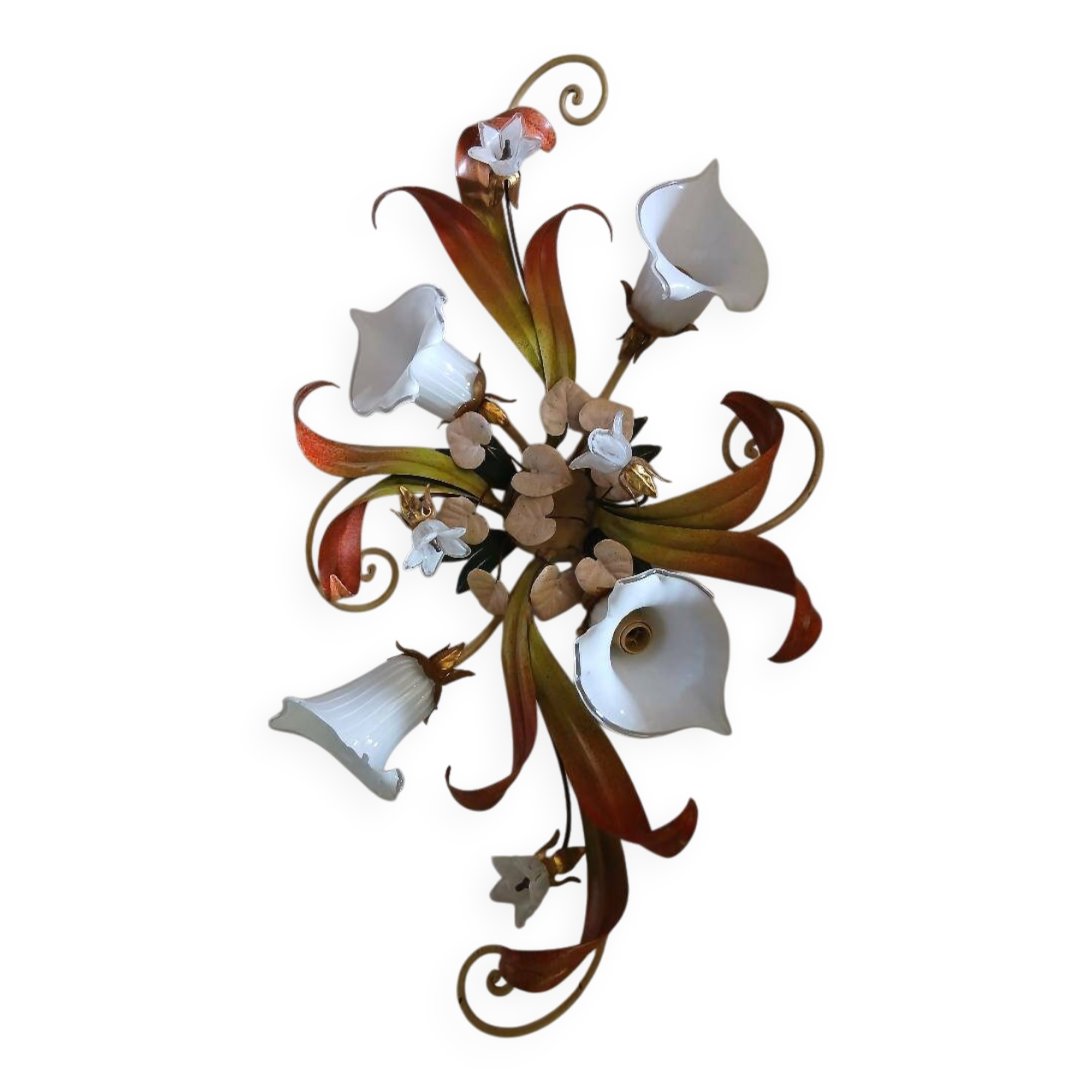 Paterno Franco - Wall light, Ceiling light, floral flower water lily italy 9
