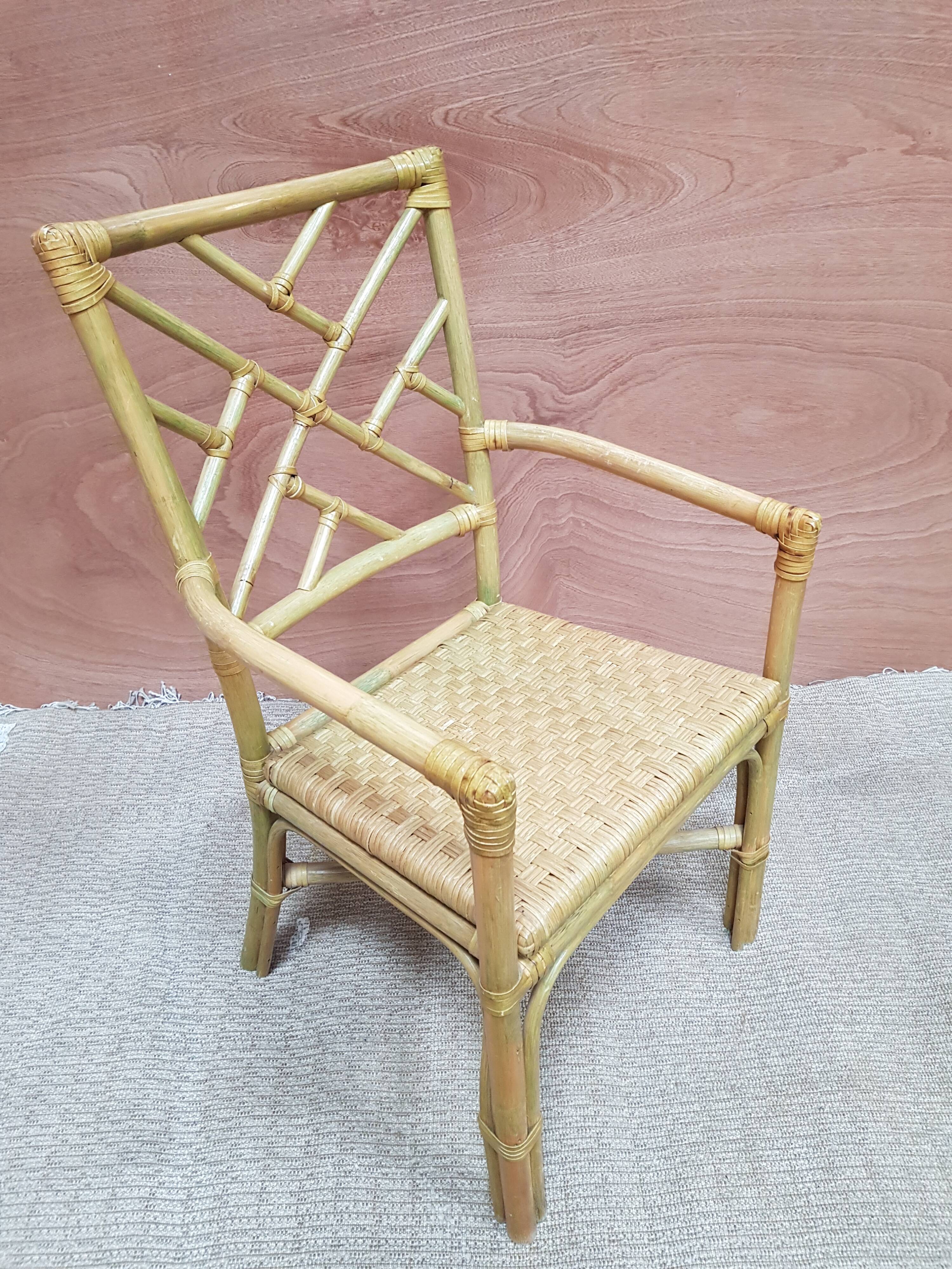 60s bamboo armchair