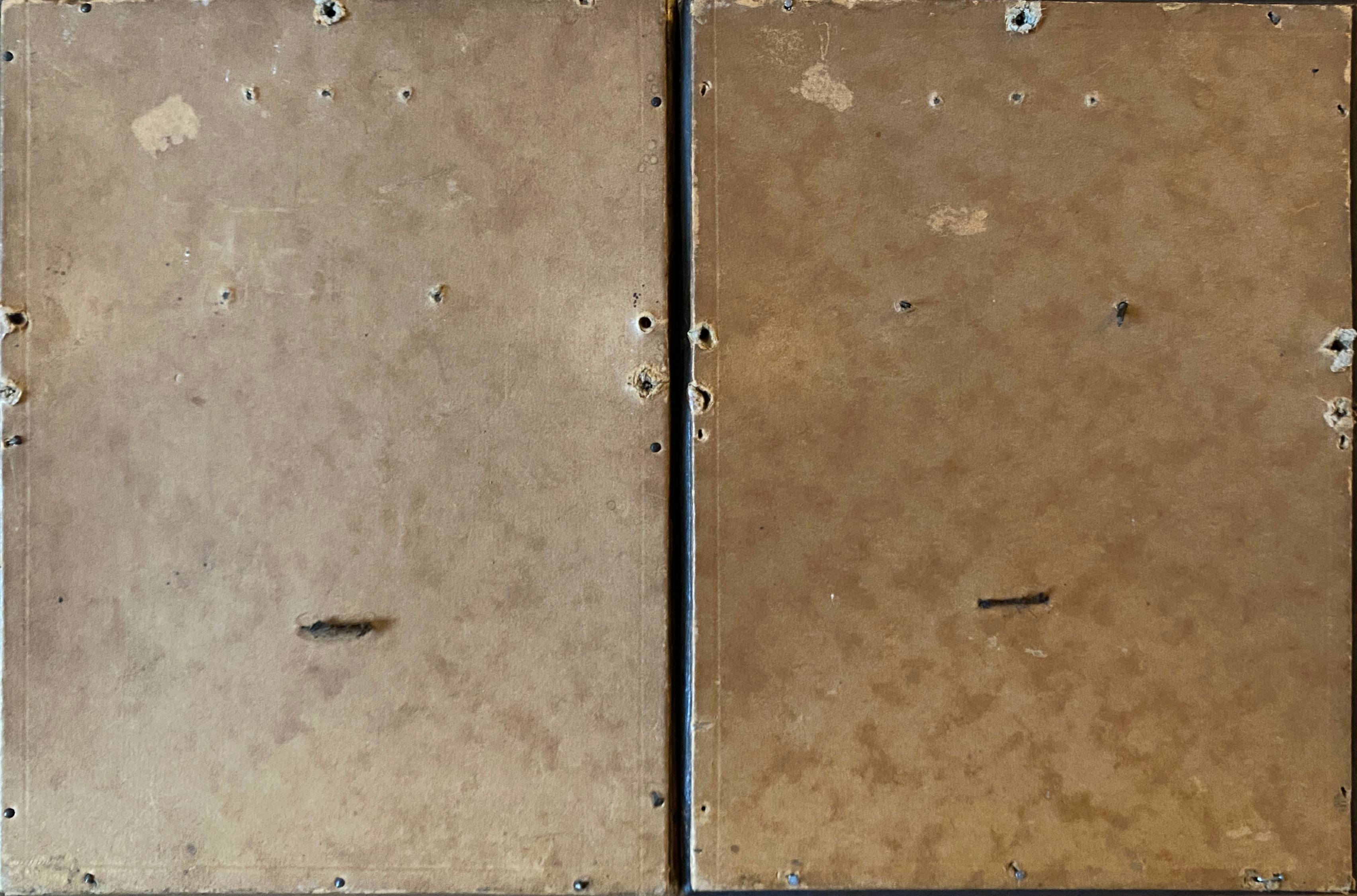 Paintings during enhanced processes watercolor family portrait XIX° + frame