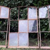 Industrial arched metal windows L73xH110 19th century glass roof