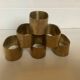 Six old brass napkin rings
