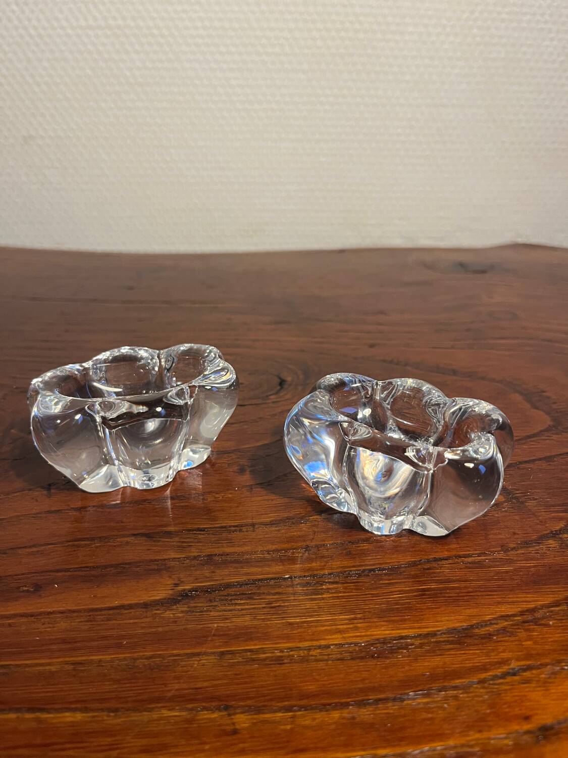 Daum France Crystal Salt and Pepper Shakers