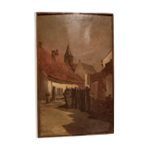 19th-century painting - Oil on panel - European school