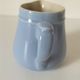 Duo of pastel ceramic milk jugs – Lavender blue & vintage cream