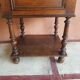 Old wooden marble bedside table