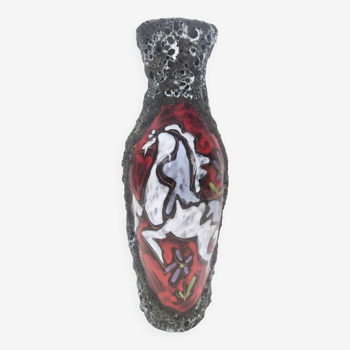 Vase fat lava vintage en faïence par Giulianelli pour Ceramiche San Marino