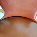 Pair of vintage vinyl chairs with splayed legs