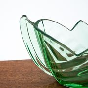 Green art deco jardiniere, huta hortensja, 1930s