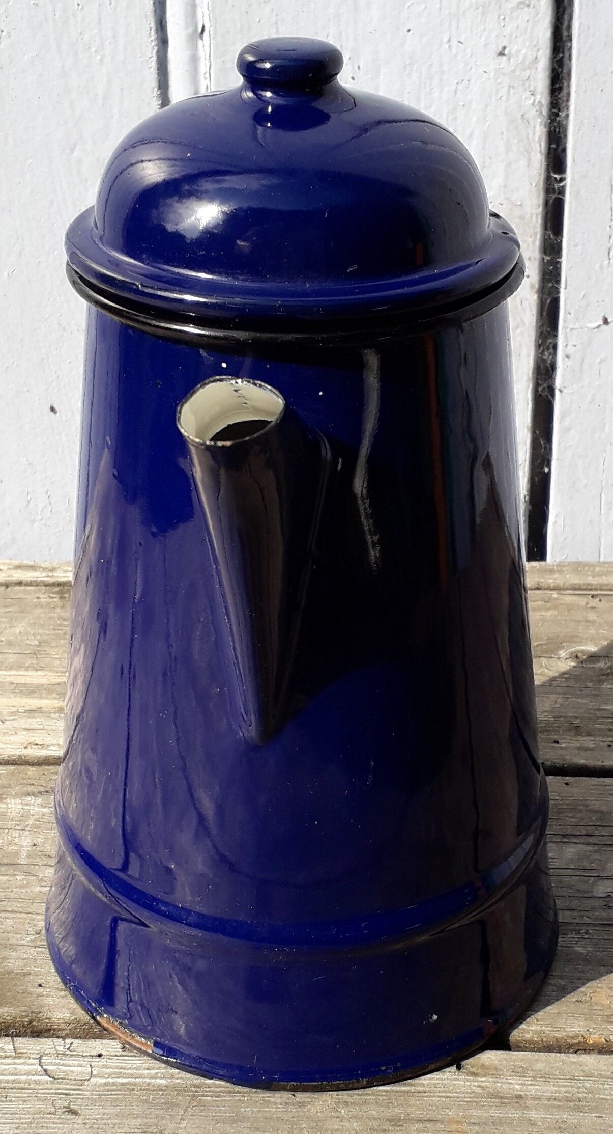 Japy blue enamelled coffee maker