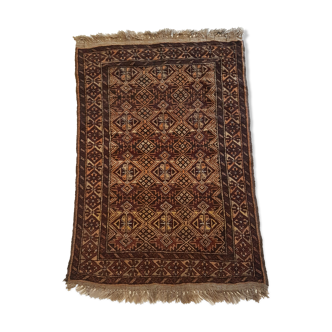 Tapis persan iranien 86x122cm fait main laine sur coton