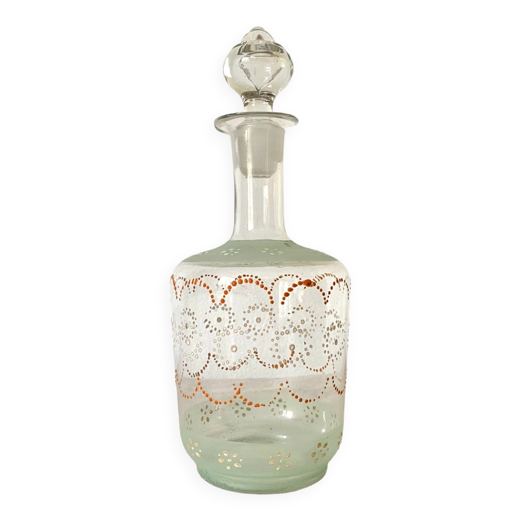 Antique carafe with hand decoration