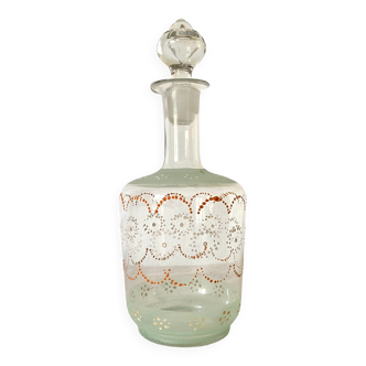 Antique decanter with hand decoration