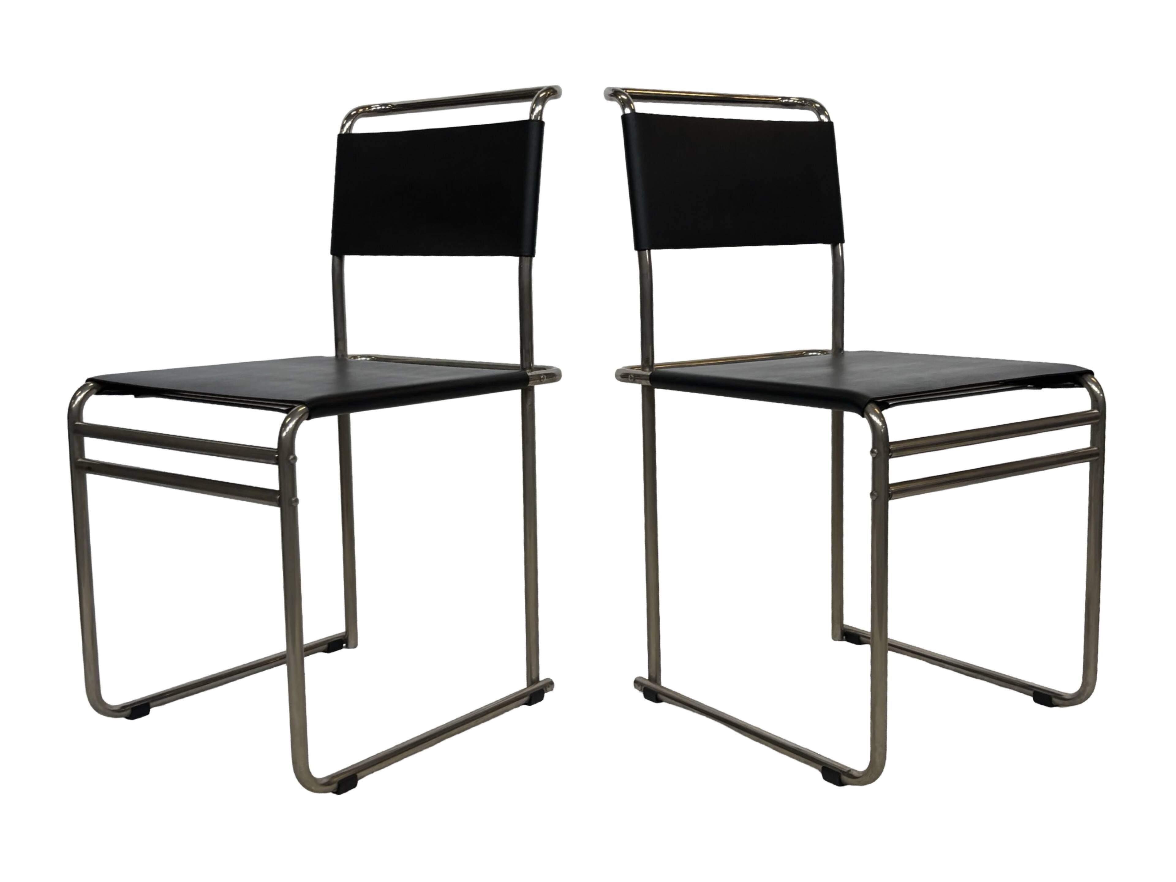 Set of 6 B5/B40 Chairs with Tubular Frame attributed to Marcel Breuer