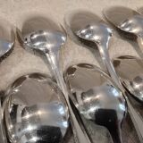 12 silver-plated soup spoons by Christofle America