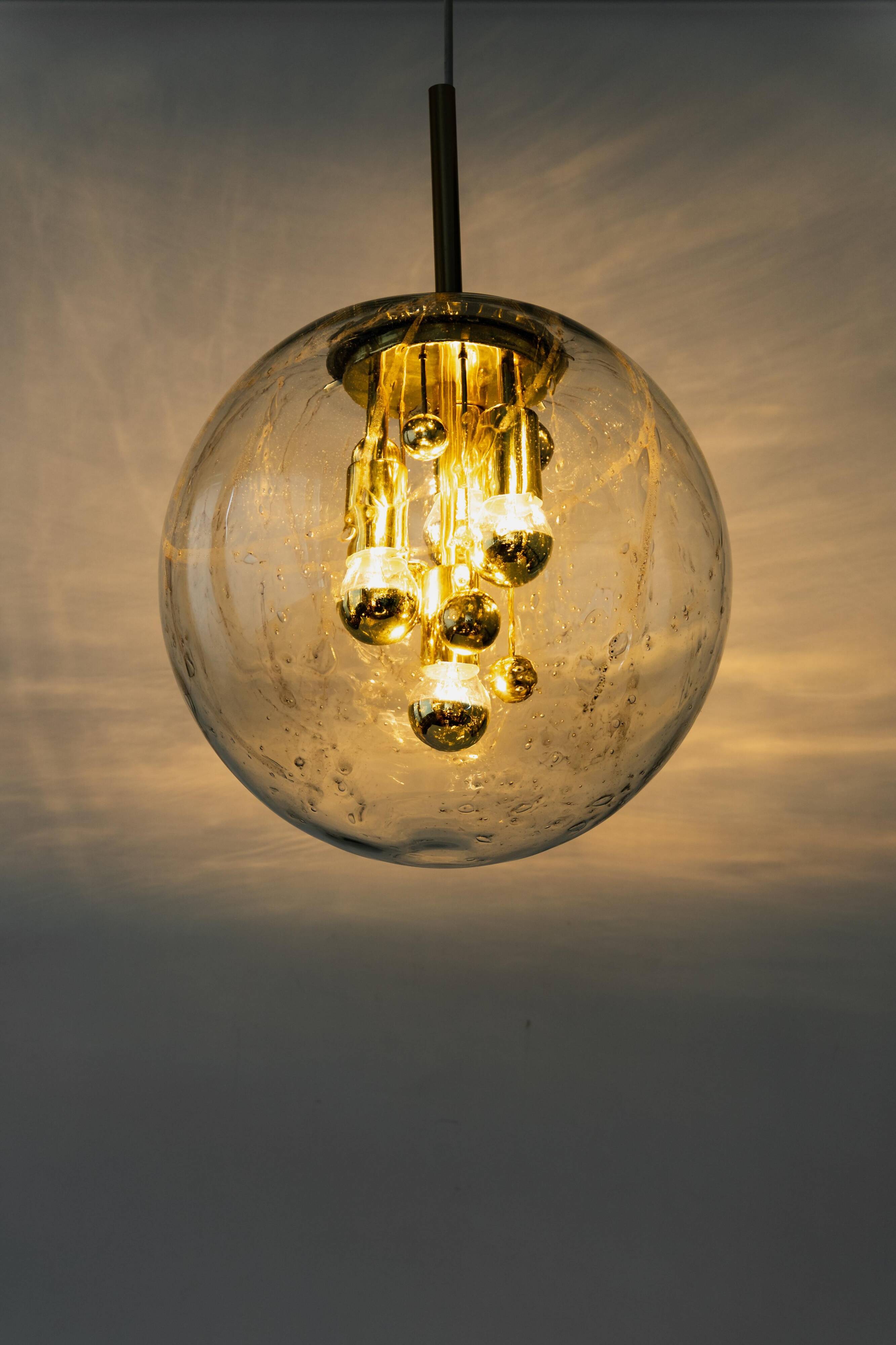 Sputnik Ball Chandelier by Doria, Germany, 1970s