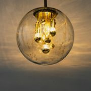 Sputnik Ball Chandelier by Doria, Germany, 1970s