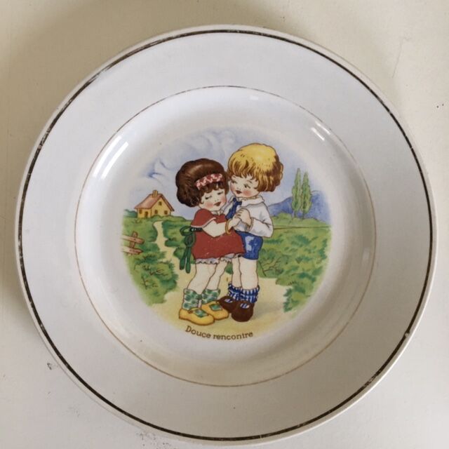 Lunéville children's "talking" dessert plates
