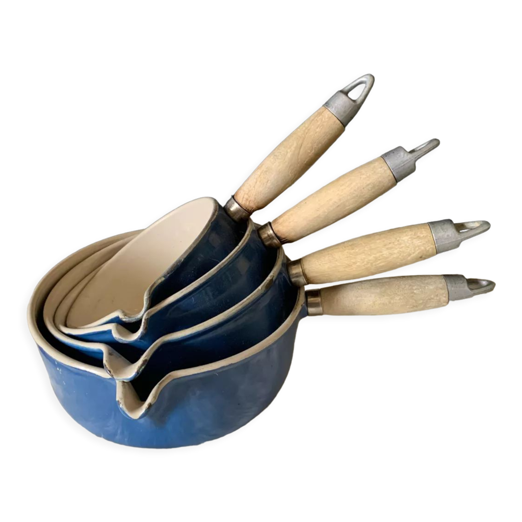 Série de casseroles en fonte Le Creuset bleues Selency