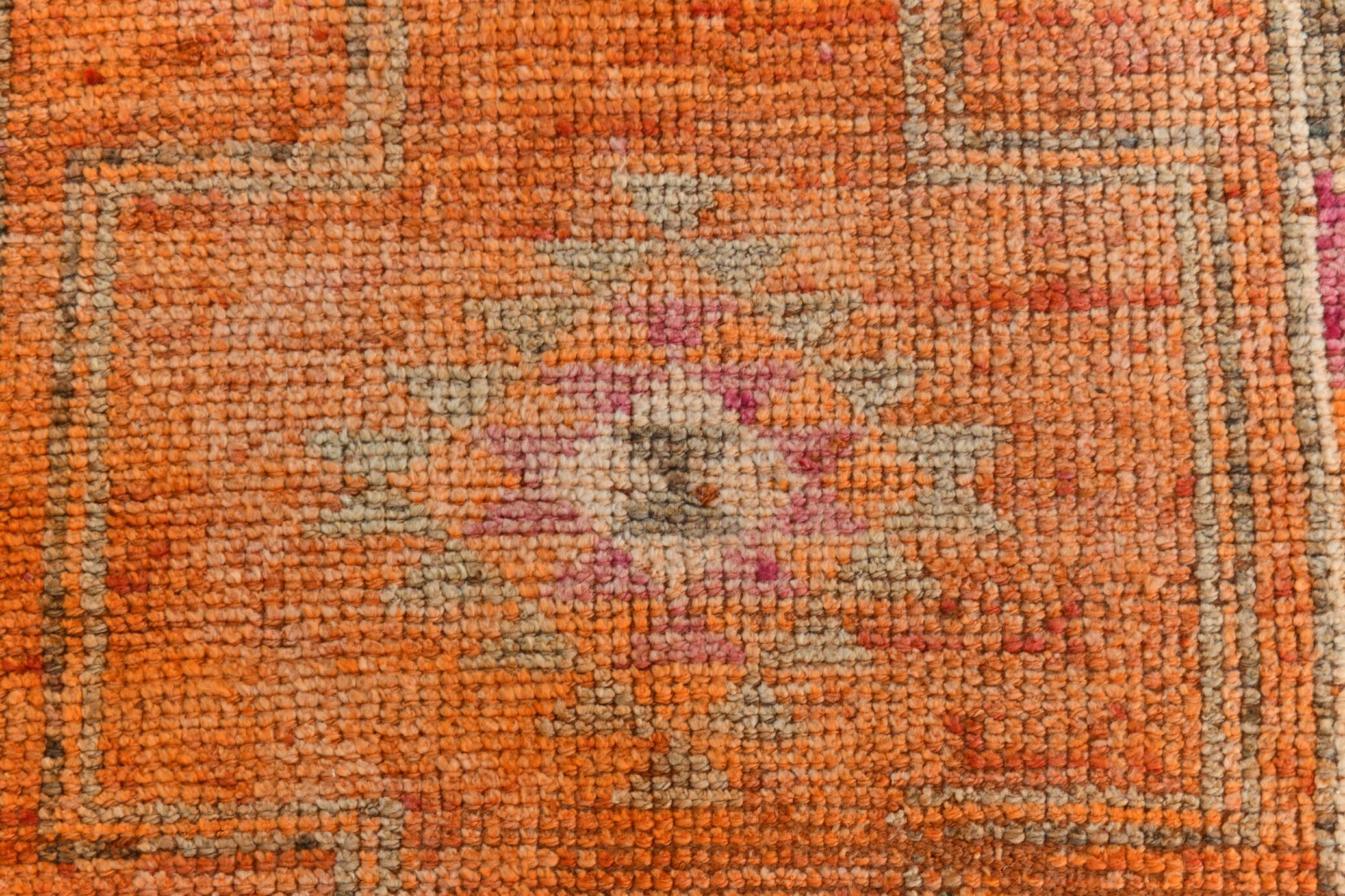 3x10 Pumpink Orange Vintage Runner Rug, 85x318Cm SK 22939