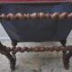 Large baroque armchair old wood and velvet