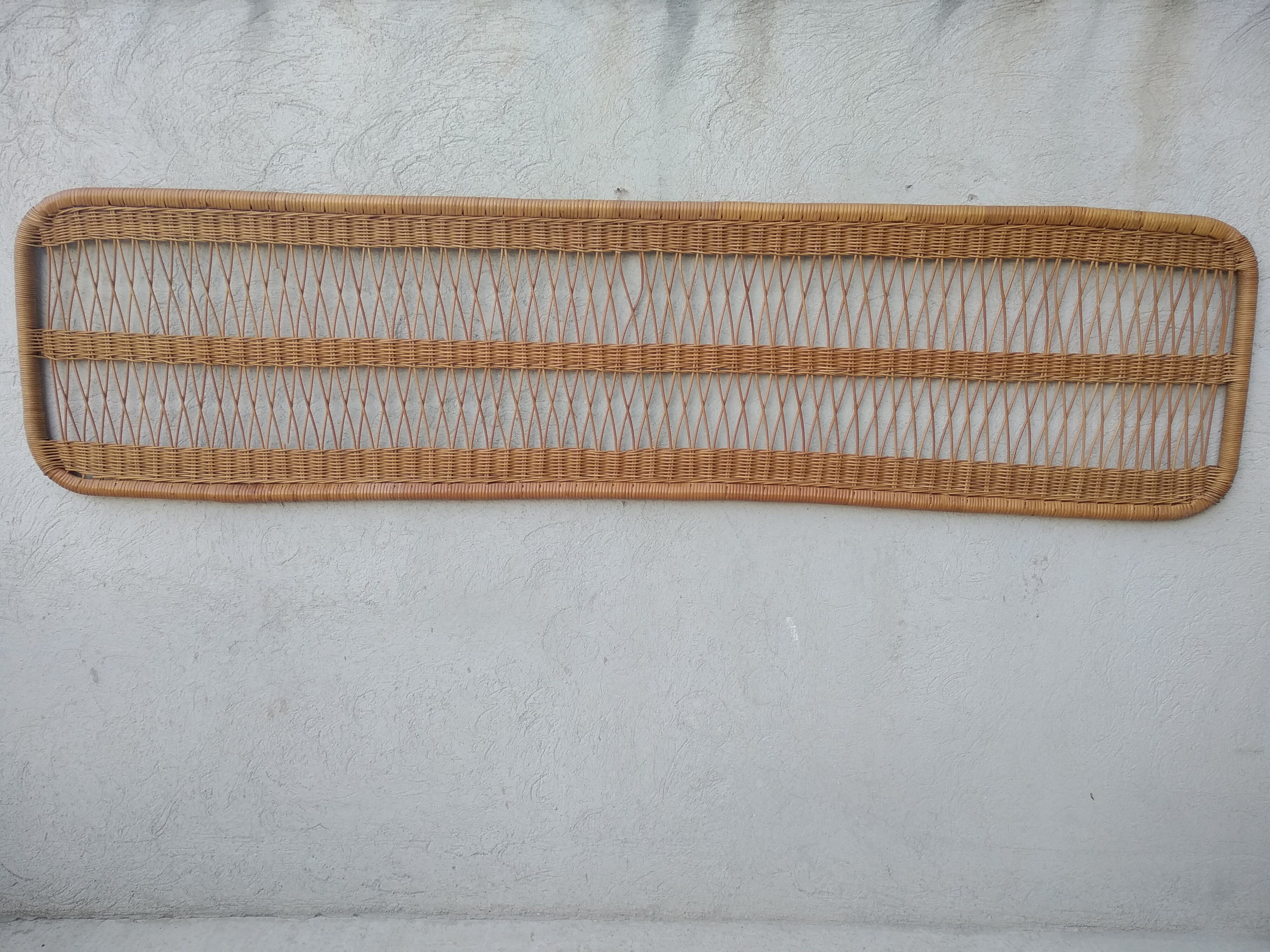 Vintage rattan headboard