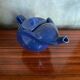 Antique elephant teapot blue ceramic vintage collection