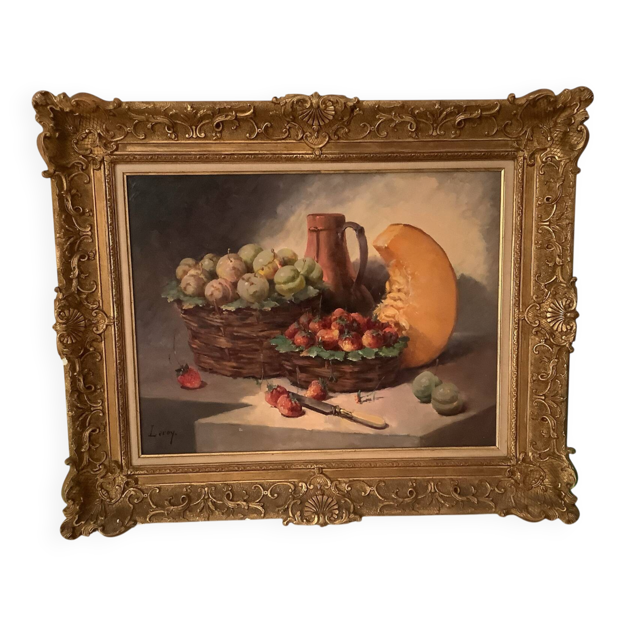 Peinture Nature morte signée LEROY