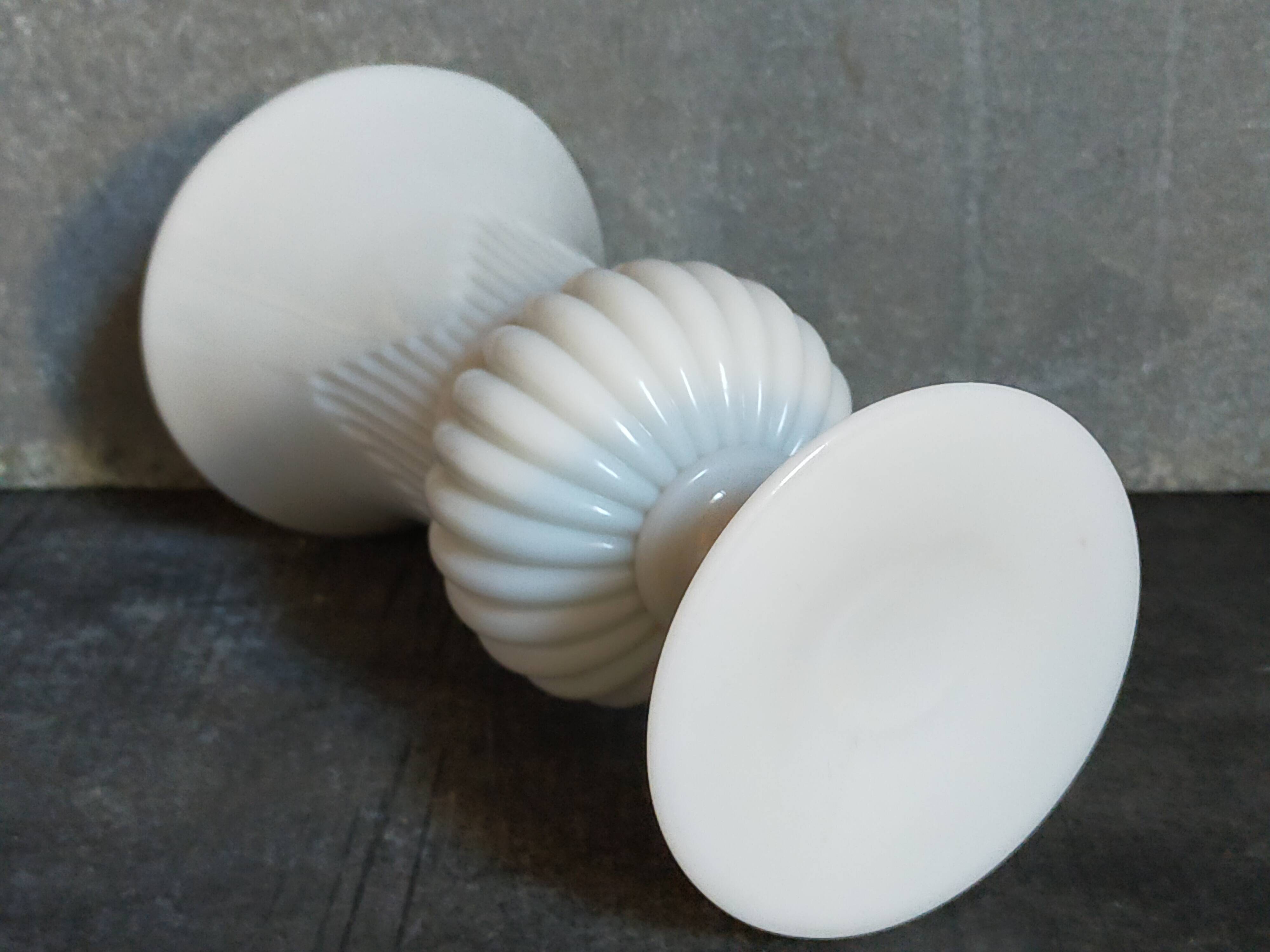 Antique milk glass baluster vase early 20th century