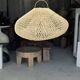 Suspension or rattan lampshade in the shape of a cloud or flattened bubble D60 H35