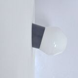 Scandinavian Modern milky white opaline glass wall lamp by Louis Poulsen, Denmark 1960s