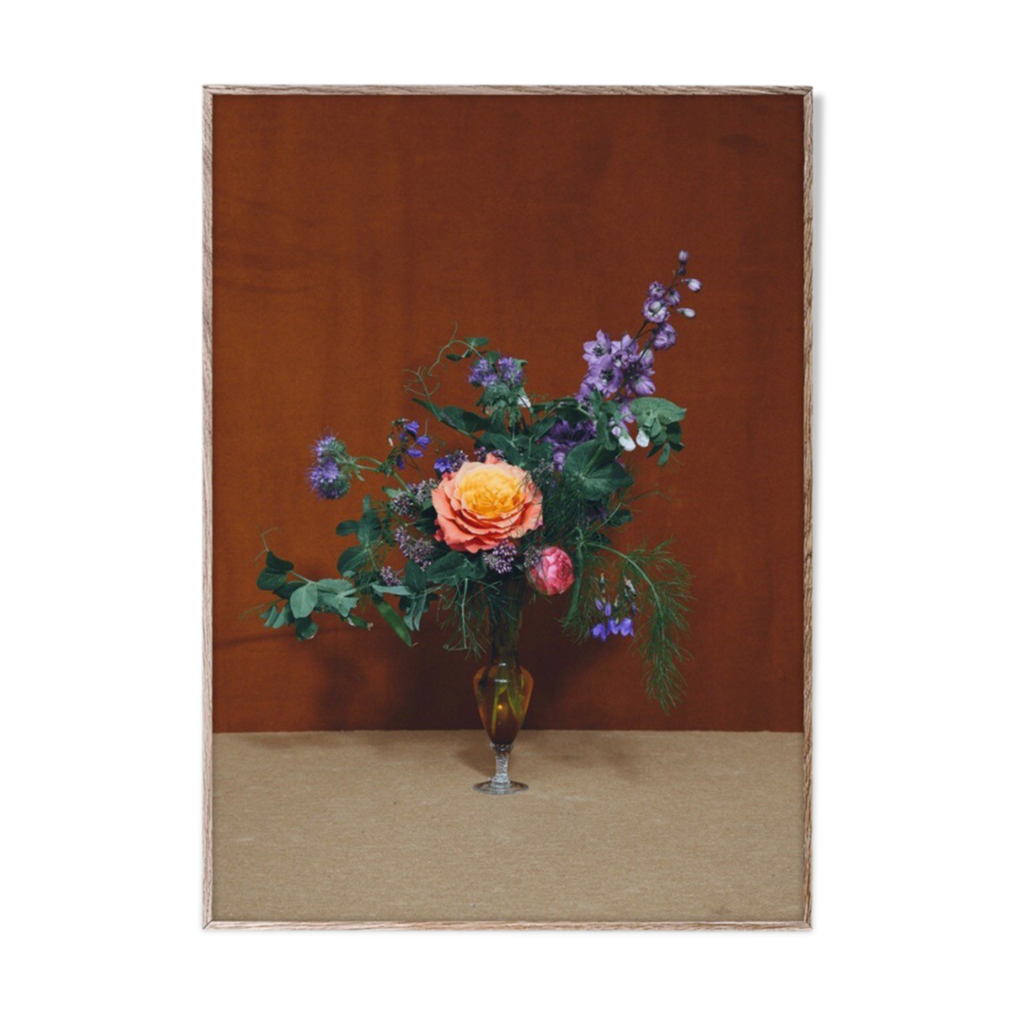 Table blomst 08 brown