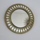 Old round mirror, ethnic, Moroccan, oriental, round brass 70s