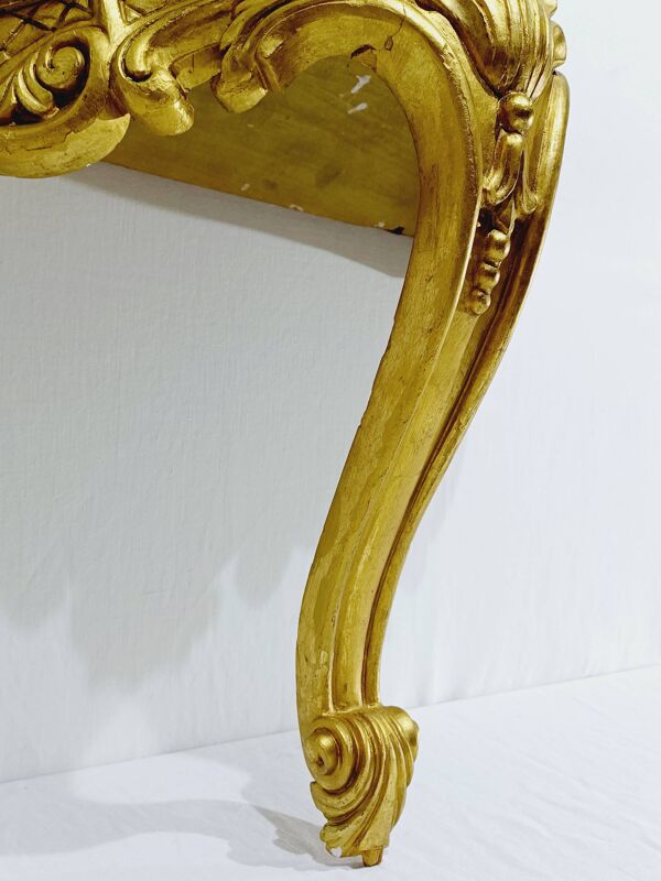 Console dorée style Louis XIV