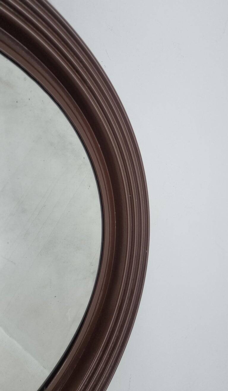 Miroir mural de style mid-century, époque spatiale, Italie, années 1970