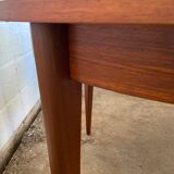 Scandinavian extendable round table in teak dia 110cm an60