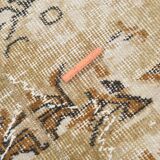 2x10 Beige Brown Floral Turkish Runner Rug, 73x302Cm SK 7009