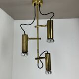 Unique 3-spot brass ceiling light koch and lowy style omi lighting germany, 1970