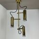Unique 3-spot brass ceiling light koch and lowy style omi lighting germany, 1970