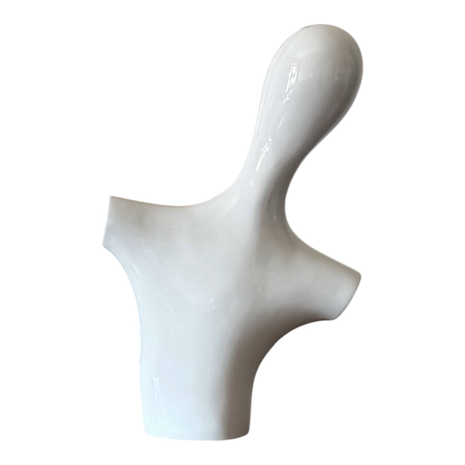Postmodern ceramic bust sculpture, Italy 1980s