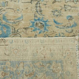 Handmade oriental contemporary 1980s 314 cm x 387 cm beige wool carpet