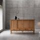 Brutalist Oak Sideboard attributed to Henning Kjærnulf, Denmark, 1960s