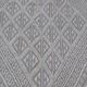 Handmade grey and white mergoum rug in pure wool 210x110cm