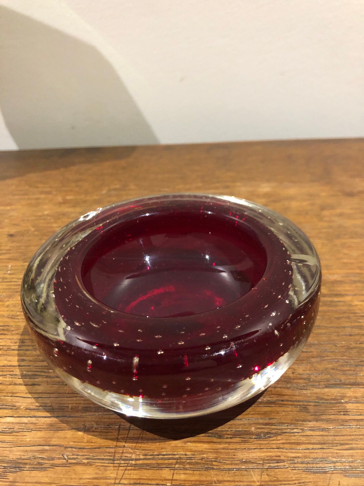 Italian bubble glass pocket tray