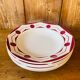 Set of 6 hollow plates old DIGOUIN model 'Chives'